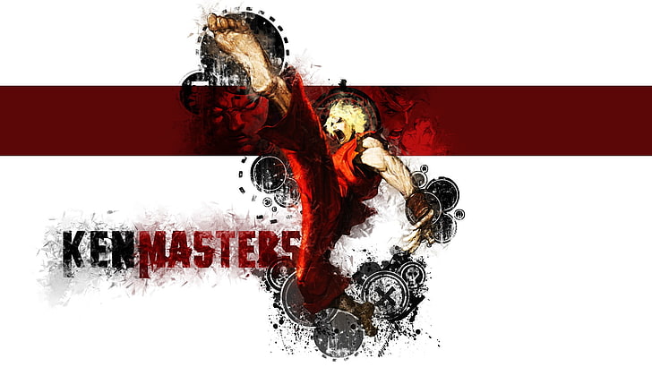 Fond d'écran numérique Ken Masters, Street Fighter, Ken Masters, jeux vidéo, Fond d'écran HD