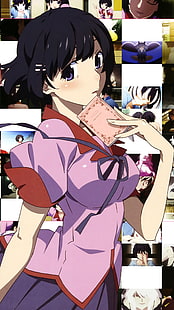 Hanekawa Tsubasa, série Monogatari, filles anime, Fond d'écran HD HD wallpaper