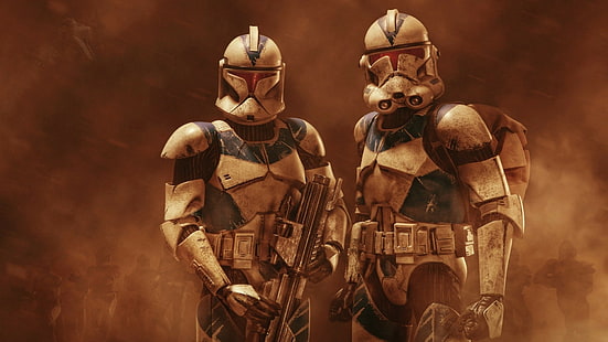 501th, clone trooper, Galactic Republic, grafiki fanów, Star Wars, Tapety HD HD wallpaper