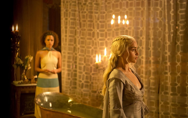 Daenerys Targaryen ، لعبة العروش ، النساء ، إميليا كلارك، خلفية HD