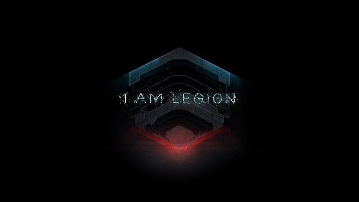I Am Legion Black HD, black, music, i, am, legion, HD wallpaper