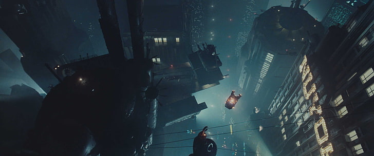 illustrazione di edifici, Blade Runner, fantascienza, film, Sfondo HD