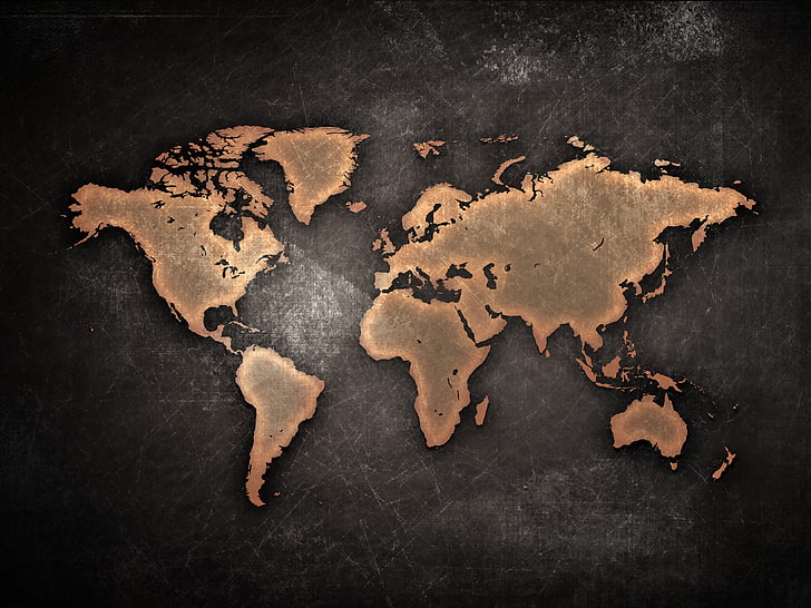 Brown world map HD wallpapers free download | Wallpaperbetter