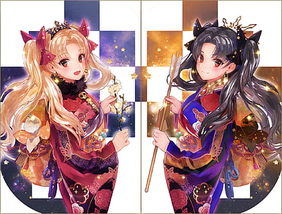 Fate Series, Fate / Grand Order, Ereshkigal (Fate / Grand Order), Ishtar (Fate / Grand Order), HD тапет HD wallpaper