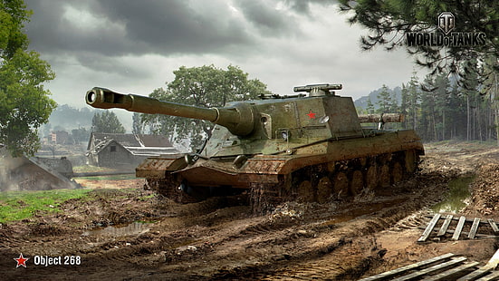 World of Tanks wallpaper, tank, Object 268, World of Tanks, wargaming, HD wallpaper HD wallpaper