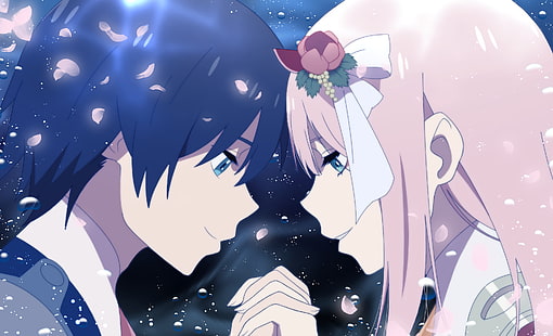Anime, Liebling im FranXX, Hiro (Liebling im FranXX), Zero Two (Liebling im FranXX), HD-Hintergrundbild HD wallpaper