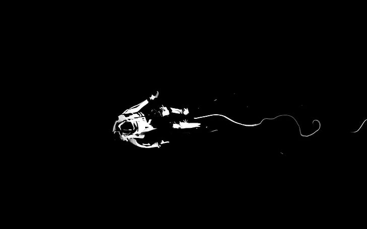 Astronaut Black Suit Drawing HD, цифров / произведения на изкуството, черен, рисунка, астронавт, костюм, HD тапет