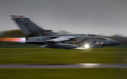 jet perang abu-abu dan hitam, Panavia Tornado, jet fighter, pesawat terbang, langit, pesawat militer, kendaraan, Wallpaper HD HD wallpaper