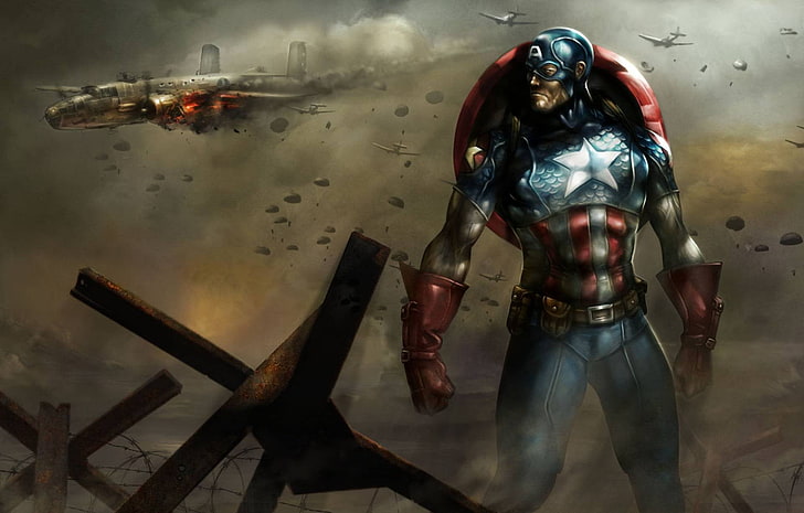 Fondo de pantalla de Marvel Capitán América, Capitán América, Marvel Comics, Fondo de pantalla HD