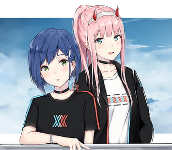 Liebling im FranXX, Anime Girls, Zero Two (Liebling im FranXX), Ichigo (Liebling im FranXX), HD-Hintergrundbild HD wallpaper