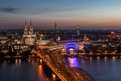 perkotaan, lanskap kota, Cologne, Jerman, Wallpaper HD HD wallpaper