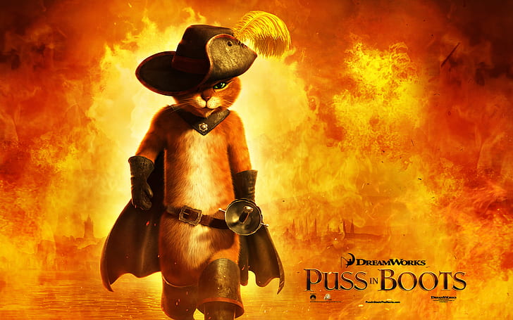 2011 Puss in Boots 영화, 영화, 2011, 고름, 부츠, HD 배경 화면