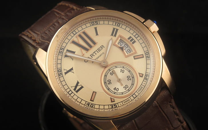 Cartier Watch, clock, time, luxury, expensive, HD wallpaper