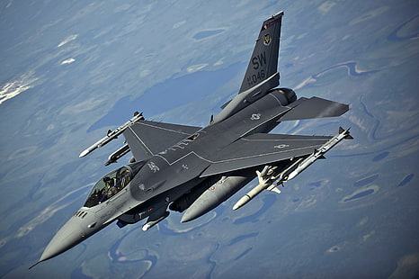 полёт, истребитель, американский, F-16, Fighting Falcon, поколение, многоцелевой, четвертый, «Fighting Falcon», HD обои HD wallpaper