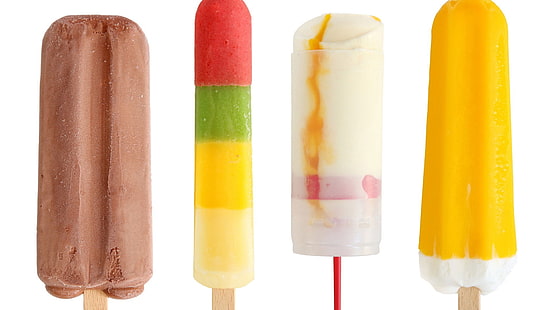 four popsicles, ice-cream, eskimo, allsorts, ice, HD wallpaper HD wallpaper