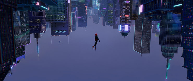 building, animated movies, movies, Spider-Man: Into the Spider-Verse, HD wallpaper HD wallpaper