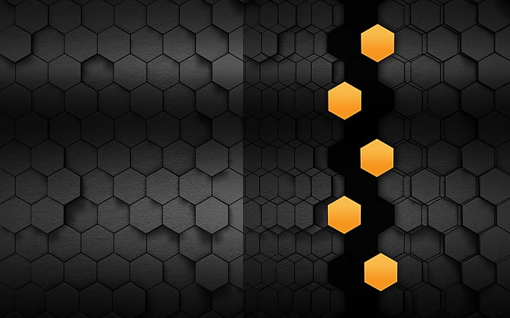 grid, hexagon, honeycombs, HD wallpaper