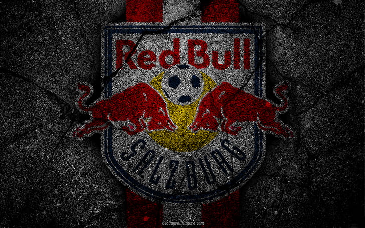 Calcio, FC Red Bull Salisburgo, emblema, logo, Sfondo HD