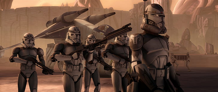 Star Wars stormtroopers illustration, Star Wars, clone trooper, HD wallpaper