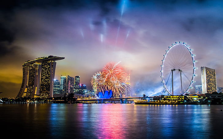 Singapore Fireworks Wallpaper Hd, HD wallpaper