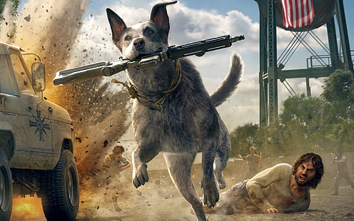 วอลล์เปเปอร์ Farcry, Far Cry, Far Cry 5, Australian Cattle Dog, วอลล์เปเปอร์ HD HD wallpaper