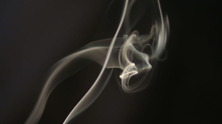 foto ravvicinata del fumo a forma di spirale, fumo, primo piano, foto, spirale, forma, incenso, aria, astratto, sfondi, fumo - struttura fisica, curva, che scorre, ricciolo, nero colore, forma, modello, Sfondo HD