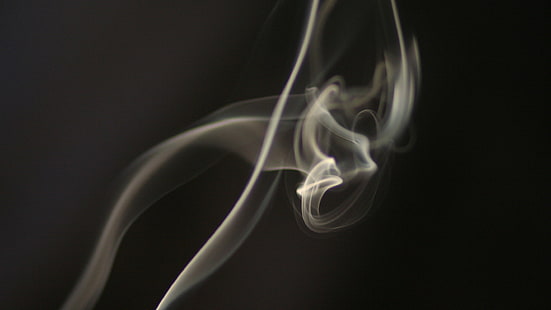 foto ravvicinata del fumo a forma di spirale, fumo, primo piano, foto, spirale, forma, incenso, aria, astratto, sfondi, fumo - struttura fisica, curva, che scorre, ricciolo, nero colore, forma, modello, Sfondo HD HD wallpaper