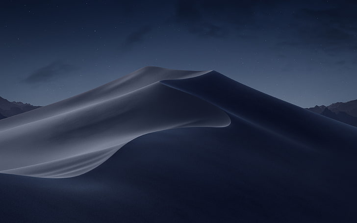 macOS Mojave Night Desert 5K、砂漠、夜、macOS、Mojave、 HDデスクトップの壁紙