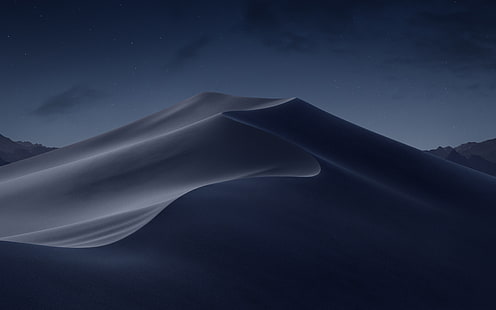 macOS Ночная пустыня Мохаве 5K, Пустыня, Ночь, macOS, Мохаве, HD обои HD wallpaper