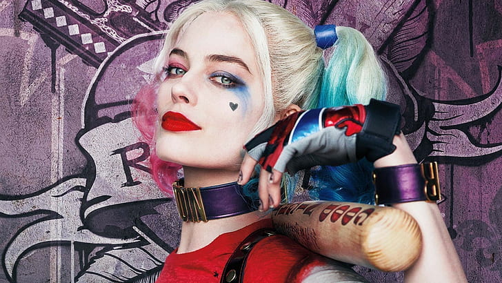 Harley Quinn, Margot Robbie, DC Comics, villain, pussy villain, HD wallpaper