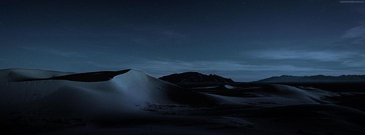Dunes, 4K, กลางคืน, macOS Mojave, วอลล์เปเปอร์ HD