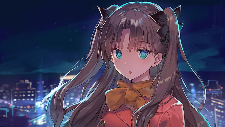 Tohsaka Rin, Série Fate, Fate / Stay Night, Filles d'Anime, Fate / Stay Night: Unlimited Blade Works, Fond d'écran HD