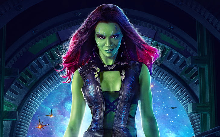 Zoe Saldana sebagai Gamora, saldana, gamora, Wallpaper HD