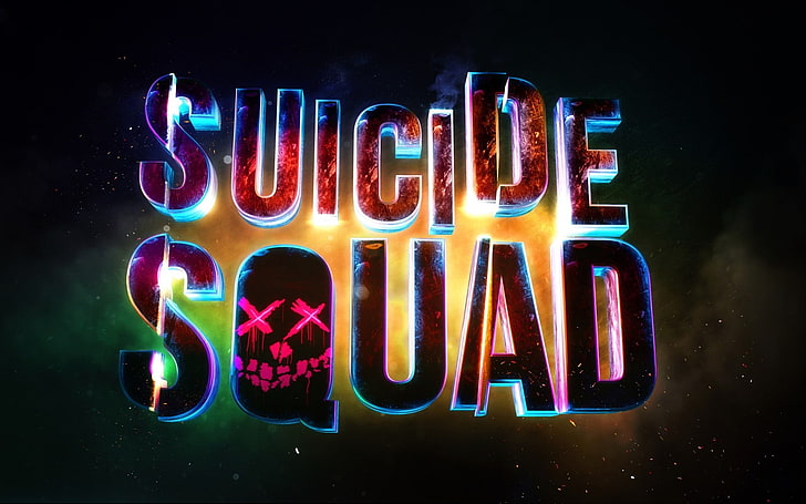 équipe de suicide, logo, films, Fond d'écran HD