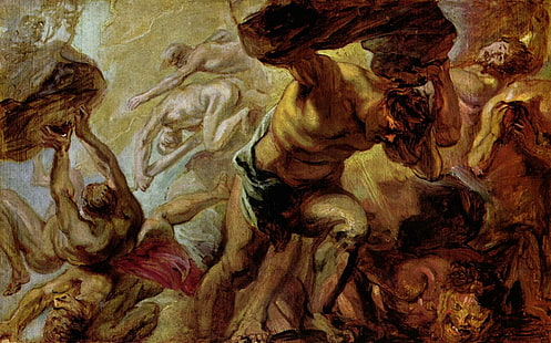 гръцка митология произведения на изкуството живопис Питър Пол Рубенс сваляне на титаните, HD тапет HD wallpaper