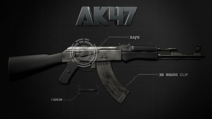 оружие ak47 1920x1080 Природные поля HD Art, оружие, ak-47, HD обои
