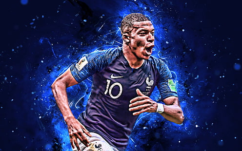 Fußball, Kylian Mbappé, französische Fußballnationalmannschaft, HD-Hintergrundbild HD wallpaper