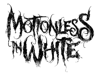 Motionless In White, Metalcore, металлическая полоса, логотип, логотип группы, HD обои HD wallpaper