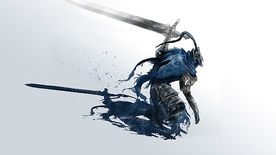 Cavaleiro Artorias - Dark Souls, ilustração de espadachim morto-vivo, jogos, 1920x1080, almas escuras, cavaleiro artorias, HD papel de parede HD wallpaper