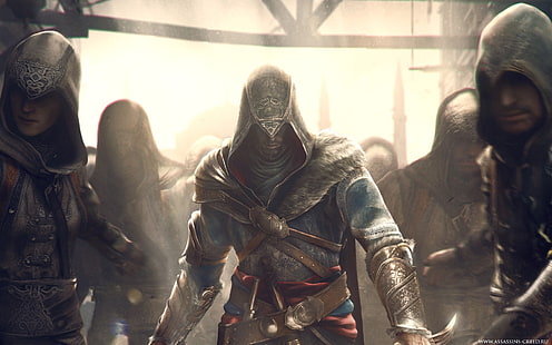 Плакат Assassin's Creed Unity, Assassin's Creed, Assassin's Creed: Откровения, Эцио Аудиторе да Фиренце, HD обои HD wallpaper