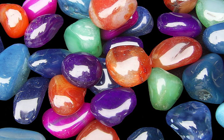 Agates Halvvärda stenar i olika färger, används när det finns mänsklighet och Lucky Charms Wallpaper Hd, HD tapet