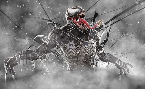 Fondo de pantalla de Marvel Venom, ilustraciones, Venom, Marvel Comics, Fondo de pantalla HD HD wallpaper