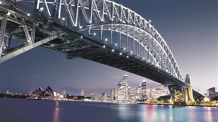 Sydney, Austrália, ponte, Sydney Opera House, HD papel de parede