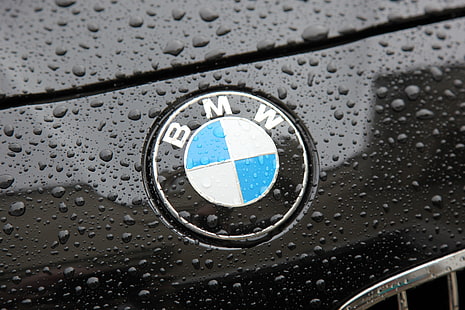 bmw cars gotas de agua logos 4000x2667 Cars BMW HD Art, autos, BMW, Fondo de pantalla HD HD wallpaper