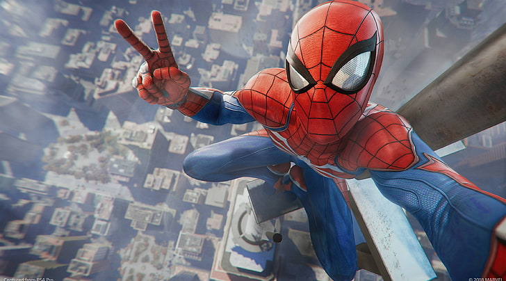 Spider Man Selfie, Marvel Spider-Man tapet, Spel, Andra spel, Spel, tar, Superhjälte, Spiderman, hjälte, selfie, newyorkcity, videospel, 2018, HD tapet