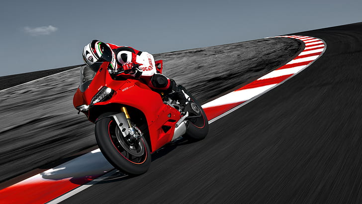 Ducati Sportbike 1199 Race Track HD、レース、バイク、トラック、スポーツバイク、ドゥカティ、1199、 HDデスクトップの壁紙