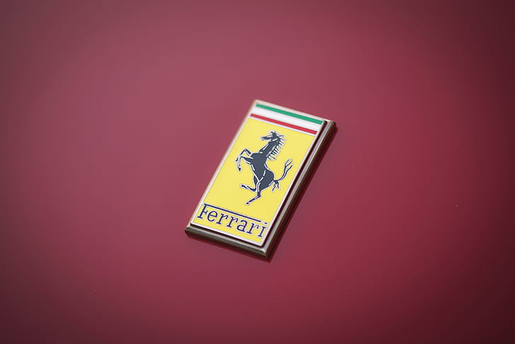 4K, Logo, Ferrari, HD wallpaper