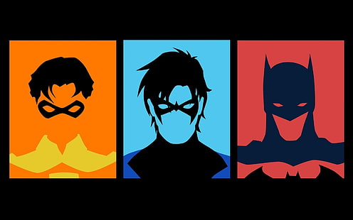 Tapeta Batman and Robin, Batman, DC Comics, Nightwing, Robin (postać), Tapety HD HD wallpaper