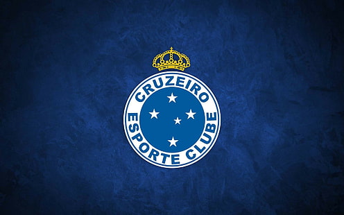 cruzeiro esporte clube clubs de football brésil fond bleu, Fond d'écran HD HD wallpaper
