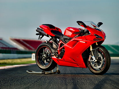 Rotes Motorrad, Ducati 1198, Cool, rotes Motorrad, Ducati 1198, Cool, HD-Hintergrundbild HD wallpaper